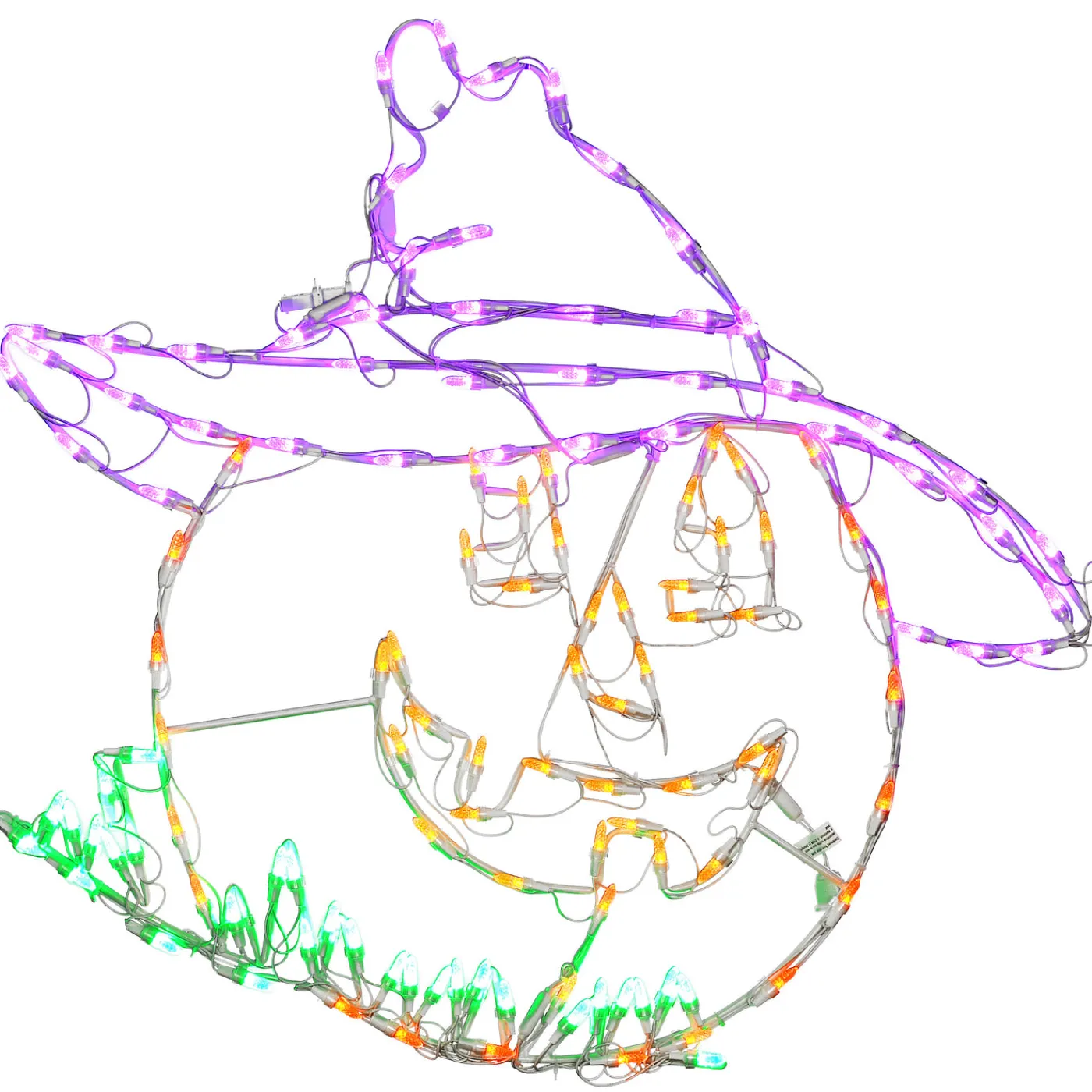 National Tree Company 32 in. Halloween Jack O Lantern Lighted Sign Decoration with LED Lights