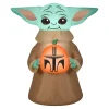 National Tree Company 42 in. Halloween Baby Yoda Inflatable Decoration