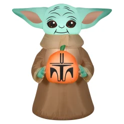 National Tree Company 42 in. Halloween Baby Yoda Inflatable Decoration
