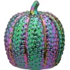 National Tree Company 10 in. Halloween Ceramic Iridescent Purple Pumpkin Decoration