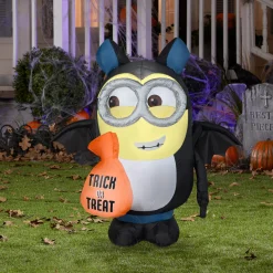 National Tree Company 42 in. Halloween Dave in Bat Costume Airblown Inflatable Decoration
