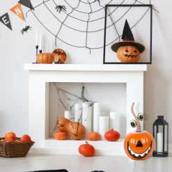 National Tree Company 15 in. Halloween Floating Eyes Metal Pumpkin Decoration