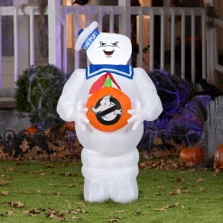 National Tree Company 42 in. Halloween Ghostbusters Marshmallow Man Inflatable Decoration