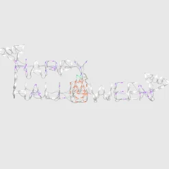 National Tree Company 57 in. Halloween Happy Halloween Sign Lighted Sign Decoration with LED Lights