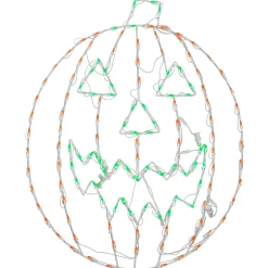National Tree Company 44 in. Halloween Jack O Lantern Lighted Sign Decoration with LED Lights