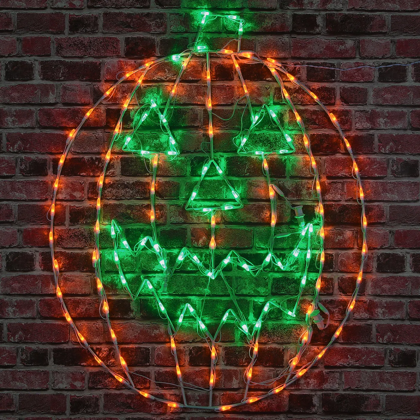 National Tree Company 44 in. Halloween Jack O Lantern Lighted Sign Decoration with LED Lights