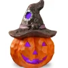 National Tree Company 14 in. Halloween Jack O Lantern with LED Lights