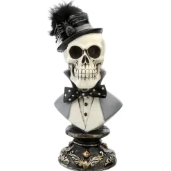 National Tree Company 10 in. Halloween Male Skeleton Bust Decoration