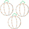 National Tree Company 14 in. Halloween Mini Pumpkin Trio Lighted Sign Decoration with LED Lights