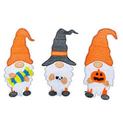 National Tree Company 30 in. Halloween Pre Lit Gnome Trio Outdoor Lawn Decoration with LED Lights