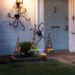 National Tree Company 23 in. Halloween Pre-Lit Black Witchs Hat Garden Stakes