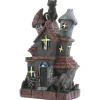 National Tree Company 7 in. Halloween Pre-Lit Black Haunted House Decoration with LED Lights