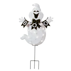 National Tree Company 32 in. Halloween Pre-Lit Boo Ghost Lawn Decoration with LED Lights