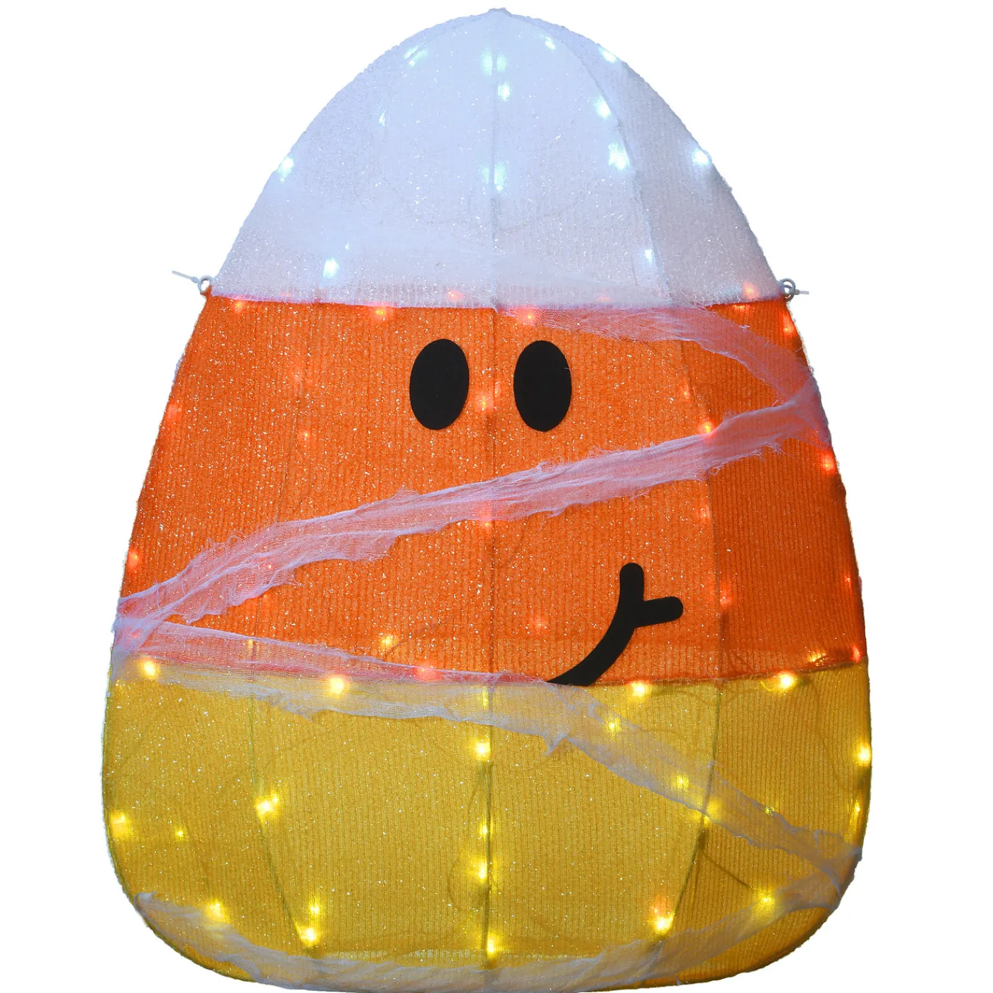 National Tree Company 28 in. Halloween Pre-Lit Candy Corn Mummy Outdoor Decoration with LED Lights