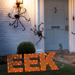 National Tree Company 50 in. Halloween Pre-Lit EEK! Outdoor Sign with LED Lights