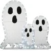 National Tree Company 36 in. Halloween Pre-Lit Ghost Trio Outdoor Decoration with LED Lights