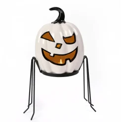 National Tree Company 15 in. Halloween Pre-Lit Ghost Pumpkin Tabletop Decoration