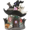 National Tree Company 7 in. Halloween Pre-Lit Haunted Mushroom House Decoration with LED Lights