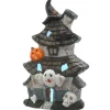 National Tree Company 18 in. Halloween Pre-Lit Multilevel Haunted House Decoration with LED Lights