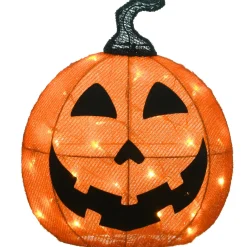 National Tree Company 16 in. Halloween Pre-Lit Smiling Jack O Lantern Outdoor Decoration with LED Lights