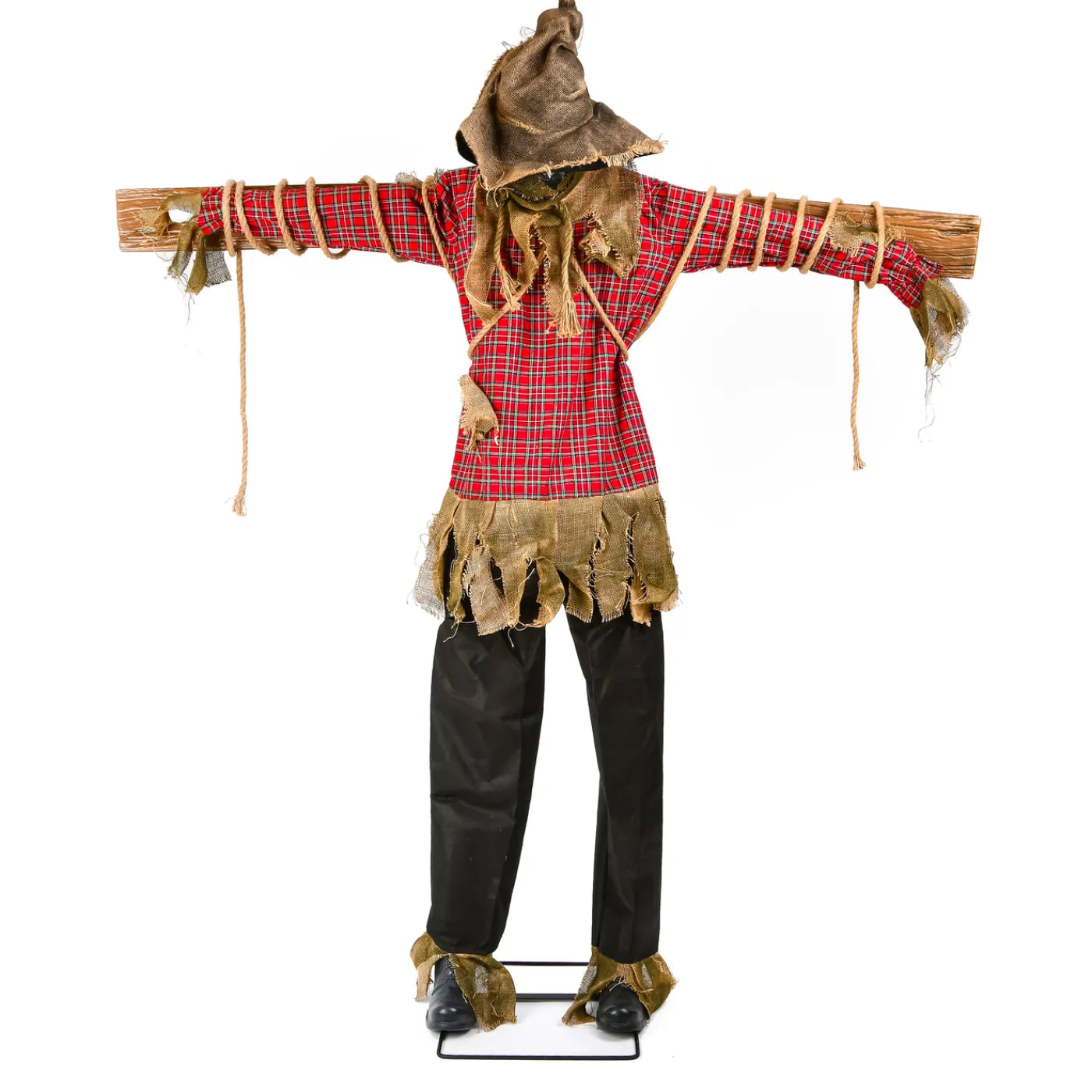 National Tree Company 76 in. Halloween Pre-Lit Sound Activated Animated Spooky Scarecrow with LED Lights