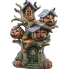 National Tree Company 12 in. Halloween Pumpkin Tree House with Multi Color LED Lights