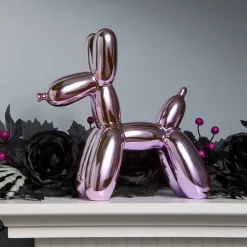 National Tree Company 11 in. Halloween Purple Balloon Dog Figurine