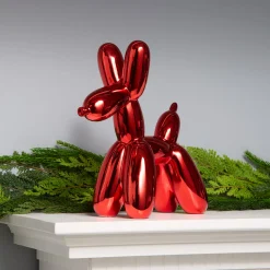National Tree Company 11 in. Halloween Red Balloon Dog Figurine