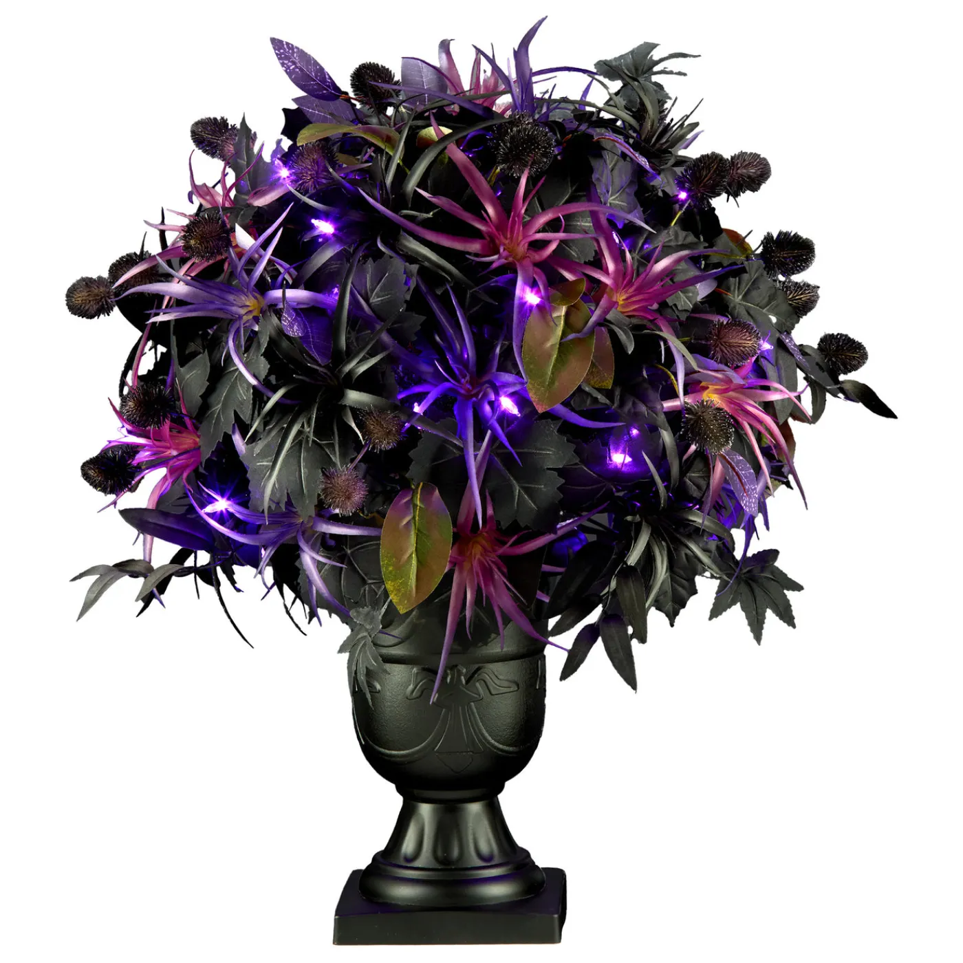National Tree Company 24 in. Halloween Scare in the Air Halloween Potted Plant with LED Lights