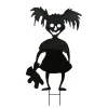 National Tree Company 38 in. Halloween Scary Girl Garden Stakes Outdoor Lawn Decoration
