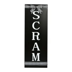 National Tree Company 30 in. Halloween Scram Hanging Porch Sign Decoration