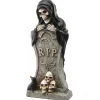 National Tree Company 12 in. Halloween Skeleton Behind a Tombstone Decoration
