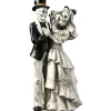 National Tree Company 11 in. Halloween Skeleton Bride and Groom Decoration
