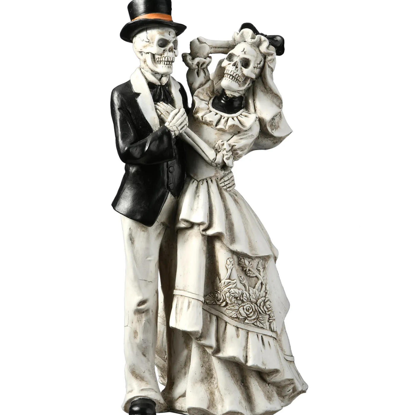 National Tree Company 11 in. Halloween Skeleton Bride and Groom Decoration