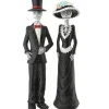National Tree Company 13 in. Halloween Skeleton Couple in Formal Attire Decoration