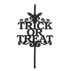 National Tree Company 19 in. Halloween Trick or Treat Metal Wreath Hanger