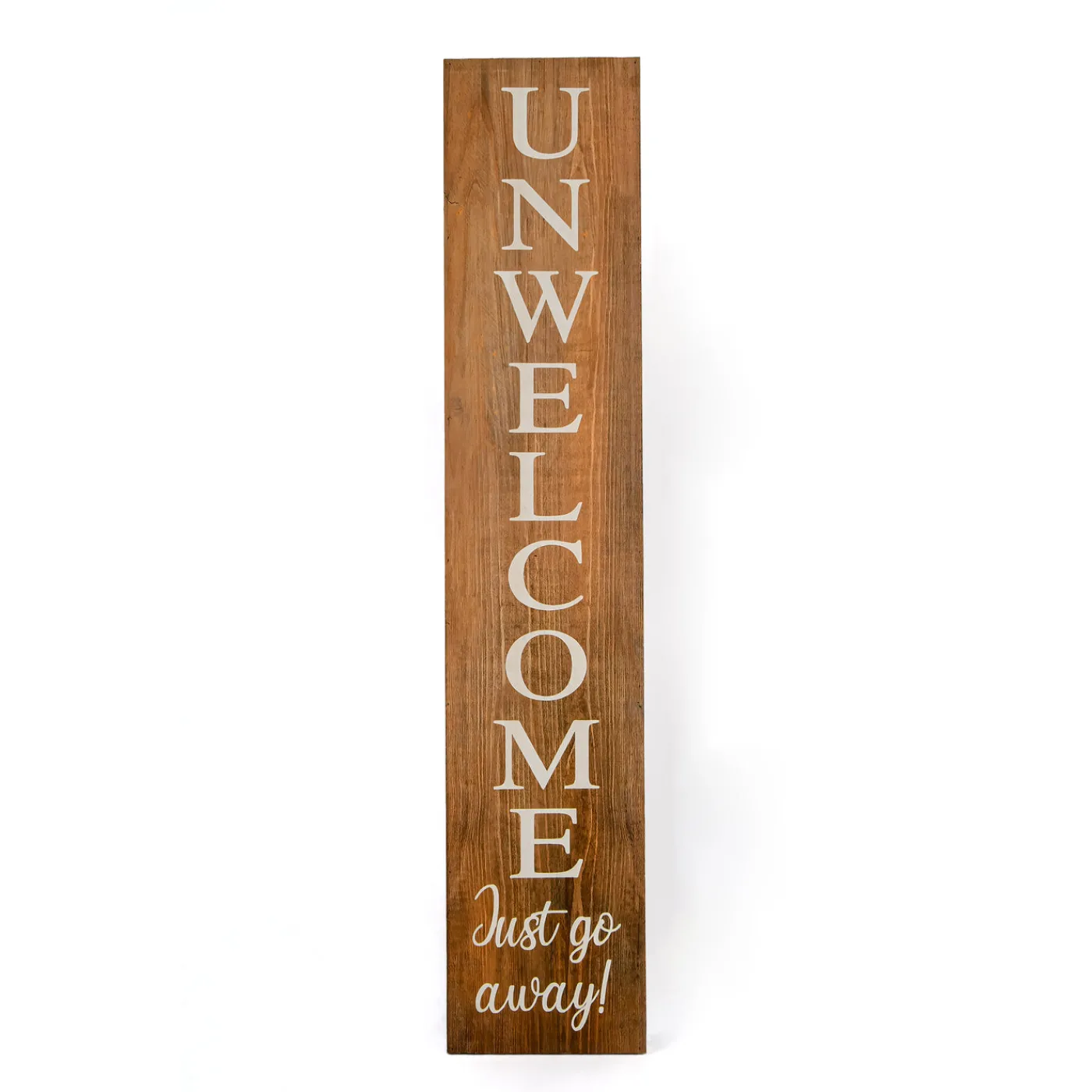 National Tree Company 39 in. Halloween Unwelcome Just Go Away Wooden Hanging Porch Sign Decoration