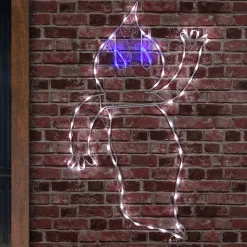 National Tree Company 51 in. Halloween Waving Ghost Lighted Sign Decoration with LED Lights
