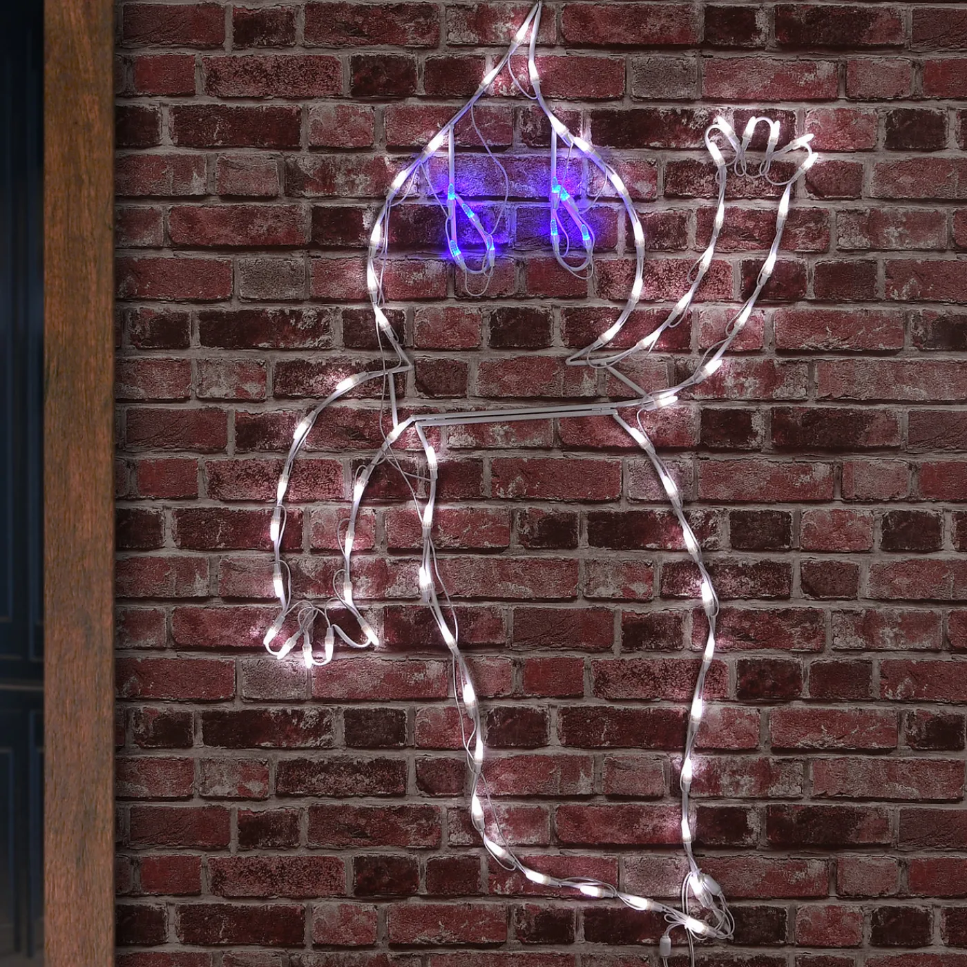 National Tree Company 51 in. Halloween Waving Ghost Lighted Sign Decoration with LED Lights