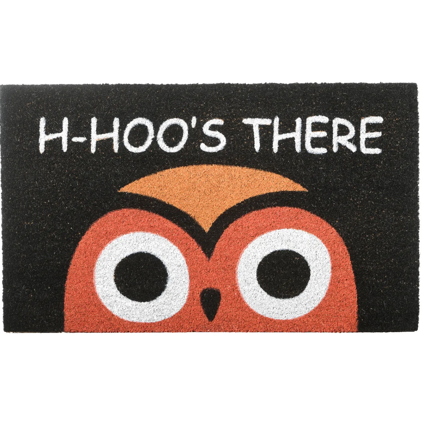 National Tree Company 30 in. Halloween WHOS THERE Owl Doormat Decoration
