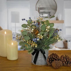 National Tree Company 17 in. HGTV Home Collection Swiss Chic Arrangement
