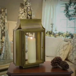 National Tree Company 22 in. HGTV Home Collection Antique Bronze Lantern, Medium