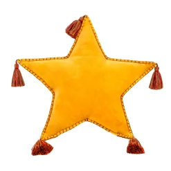 National Tree Company 16 in. HGTV Home Collection Star Shape Pillow, Yellow