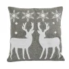 National Tree Company 18 in. HGTV Home Collection Reindeer and Snowflakes Pillow