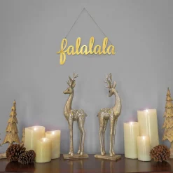 National Tree Company 19 in. HGTV Home Collection Falalala Metal Wall Decoration