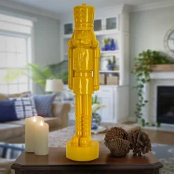 National Tree Company 24 in. HGTV Home Collection Nutcracker Christmas Decor, Yellow