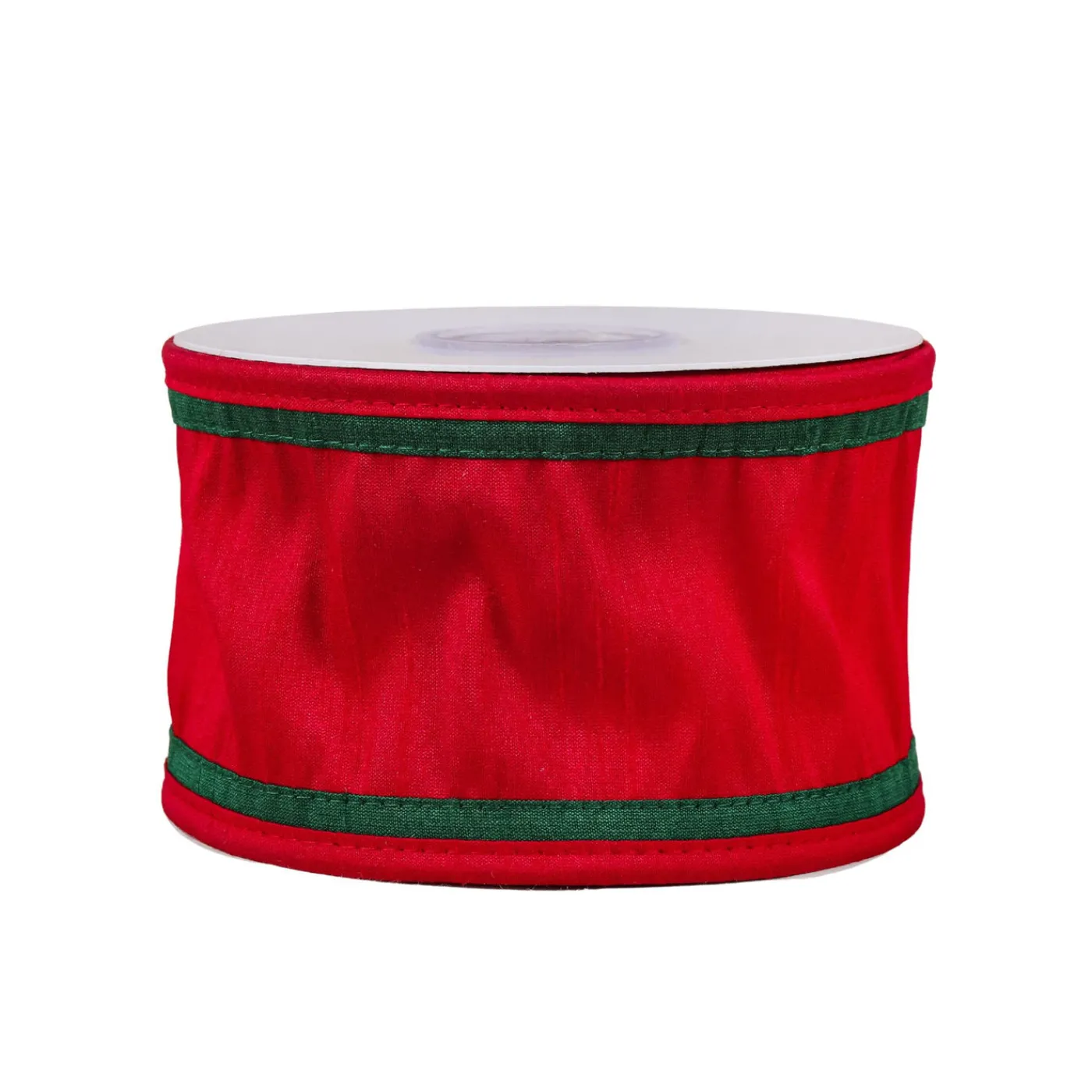 National Tree Company 3 in. HGTV Home Collection Dupioni Double-Sided Ribbon, Red & Green