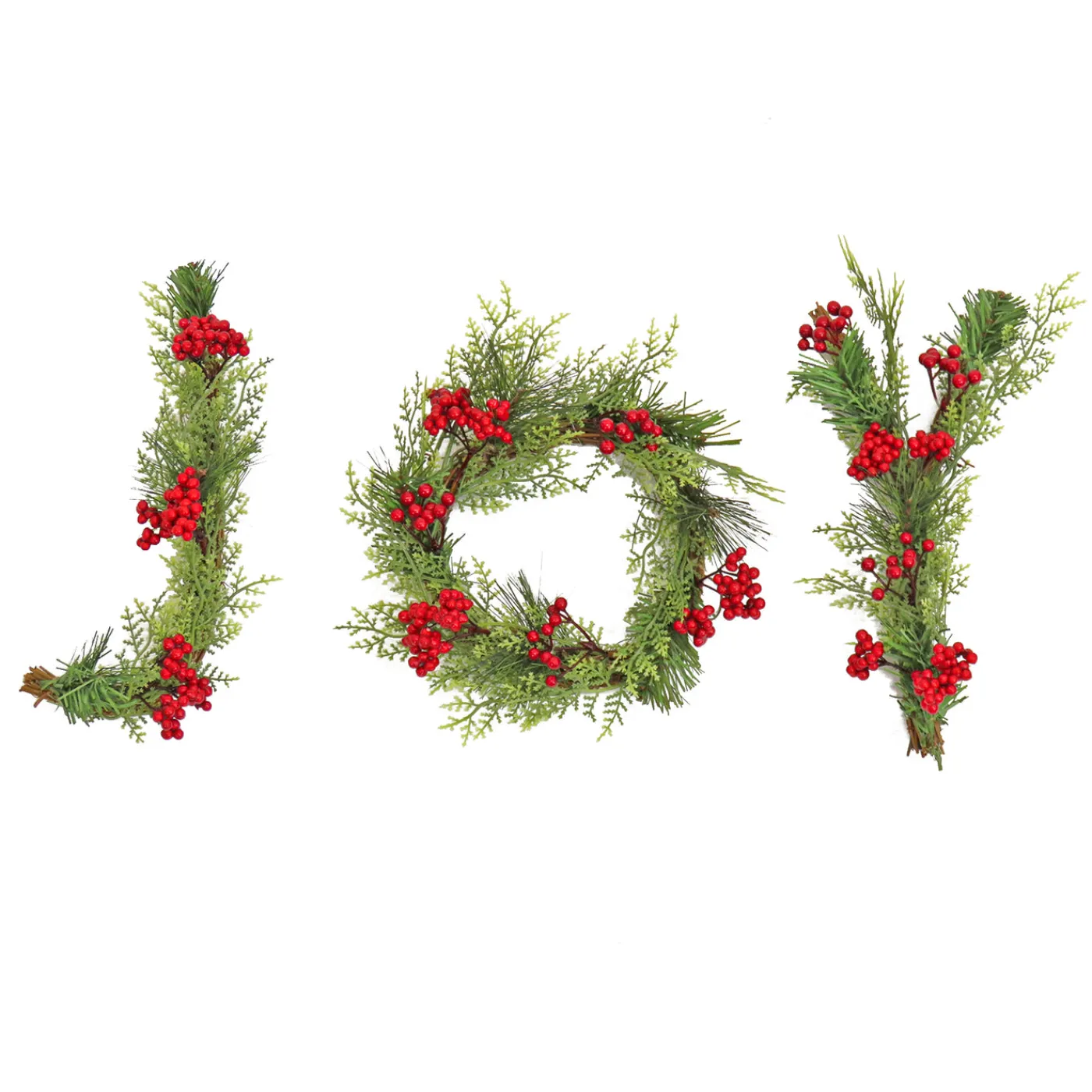National Tree Company 5 in. HGTV Home Collection Evergreen JOY Wall Decoration