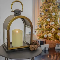 National Tree Company 18 in. HGTV Home Collection Antique Bronze Dome Lantern, Small
