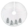 National Tree Company 52 in. HGTV Home Collection Embroidered Evergreens Tree Skirt